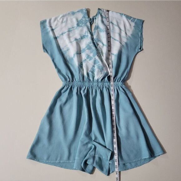 Promesa Women's Teal Surplice Romper - Picture 7 of 13